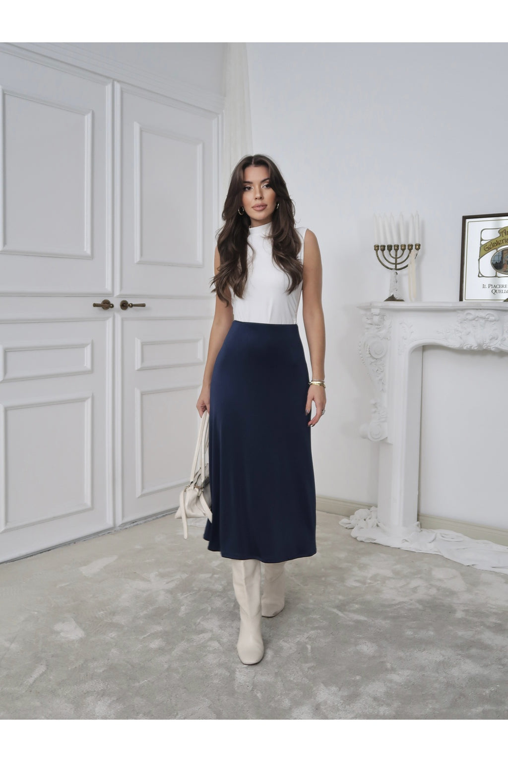 PWG2110252333 - Kadın Celina Çan Etek - Lacivert