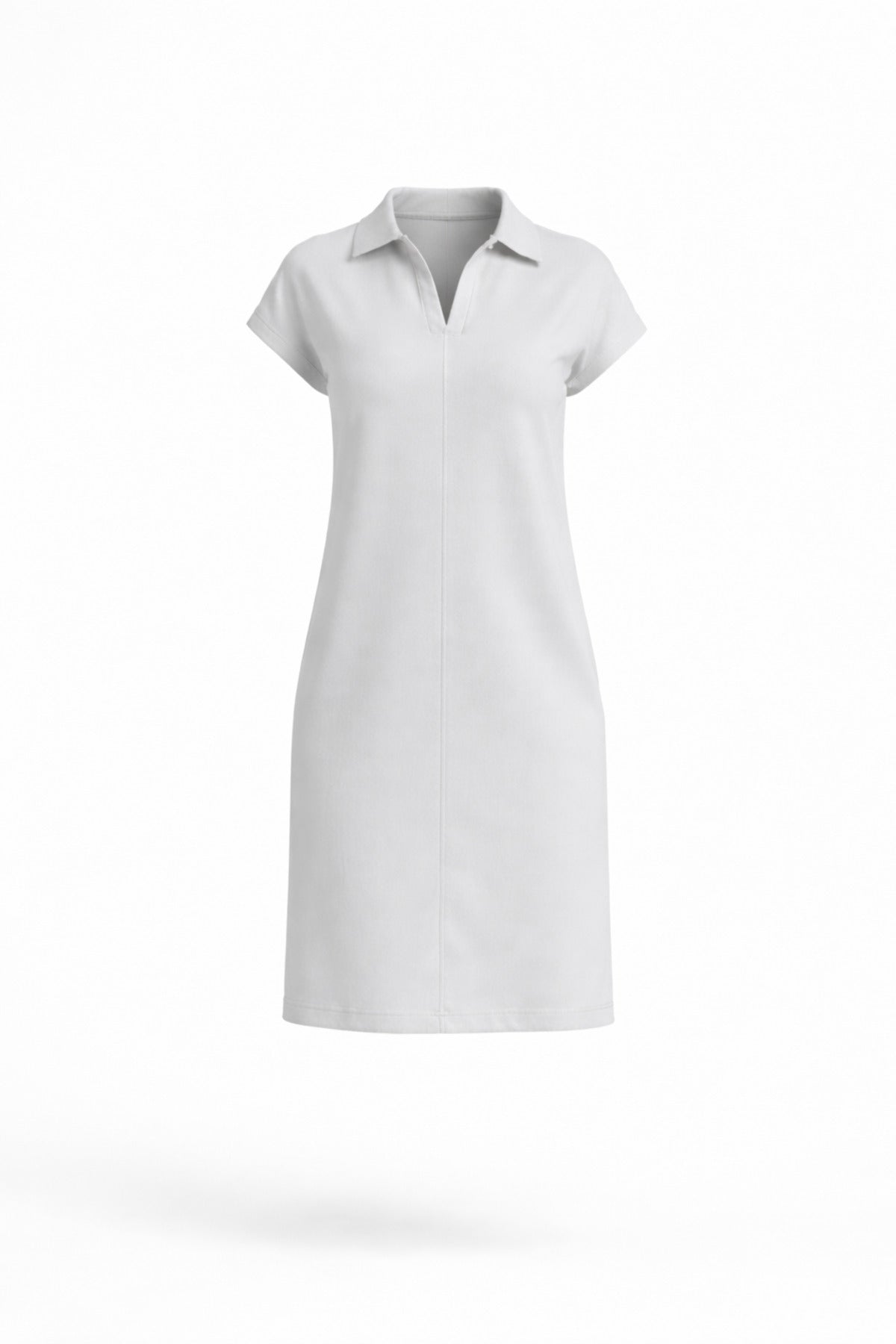 PWG1004250151 - Kadın Penny Polo Yaka Cepli Elbise - Soft Modal Kumaş - Füme