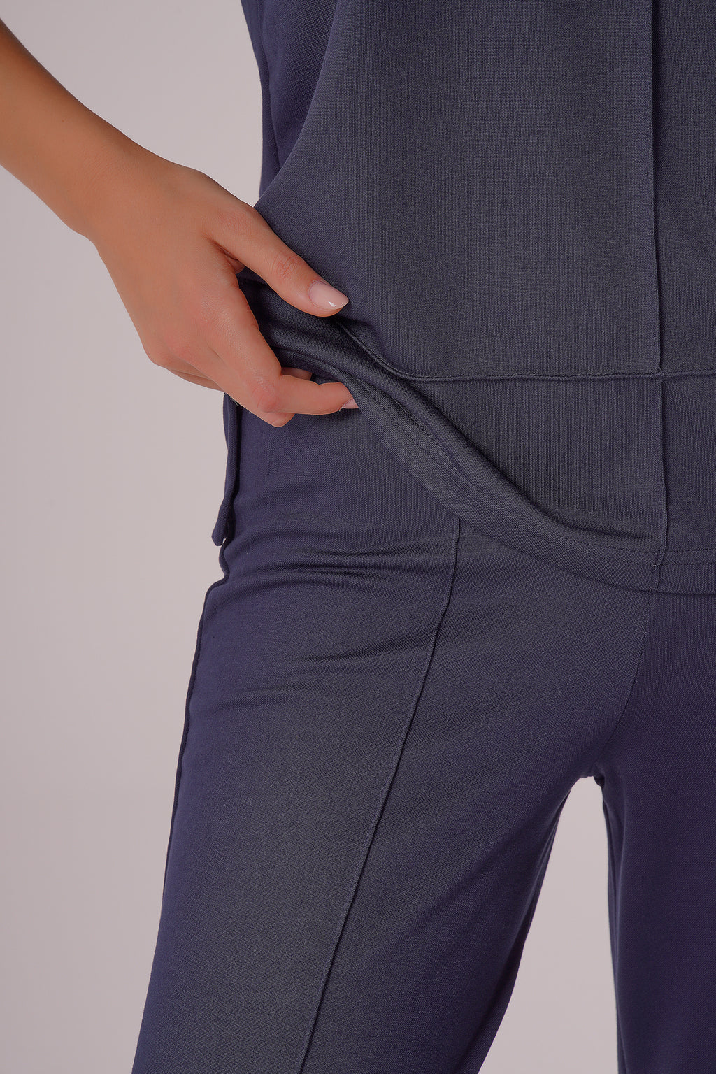 PWG0907251756 - Kadın Meadow Modal Çimalı T-shirt-Pantolon Takım - Lacivert