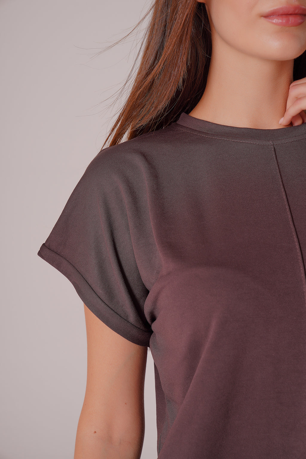 PWG0907251756 - Kadın Meadow Modal Çimalı T-shirt-Pantolon Takım - Kahverengi