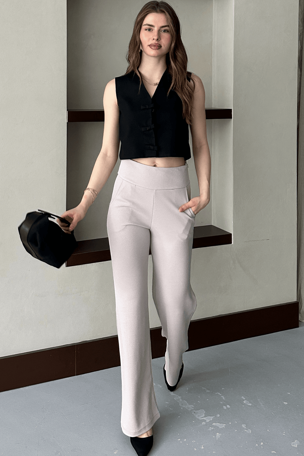 Vetra Bel Korsaj Pantolon - Bej